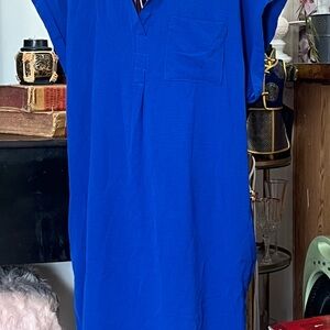 Espresso Vibrant Blue Casual Button Down Shirt